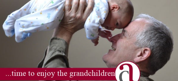 man with money and grandchild