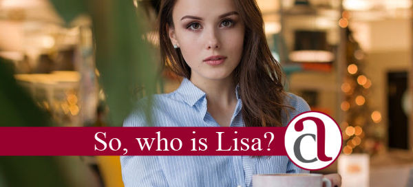 Woman drinking coffee talking about LISA