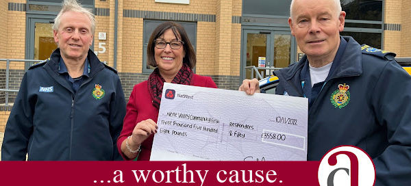 Charity Cheque presentation